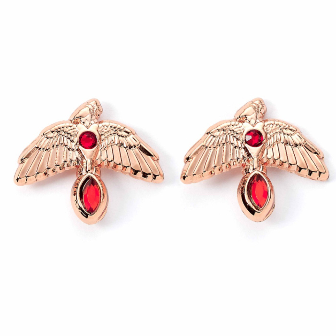 Harry Potter™ Fawkes Rose Gold Plated Stud Earrings