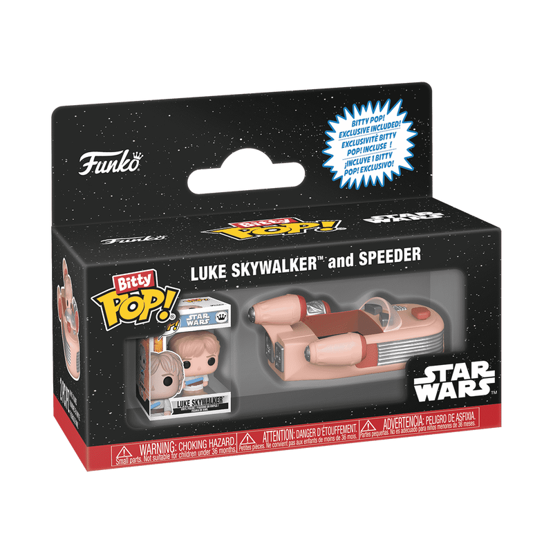 Bitty Pop! Pop! Rides Luke Skywalker and Speeder