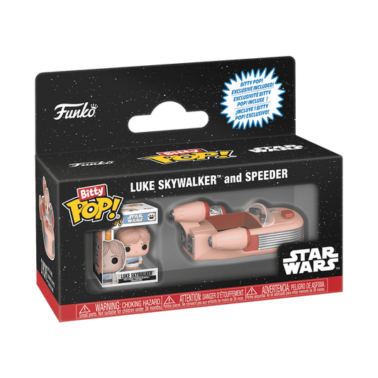 Bitty Pop! Pop! Rides Luke Skywalker and Speeder